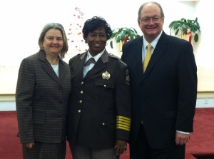 Pictured: Melva Jones, Sheriff Crawford and John Jones