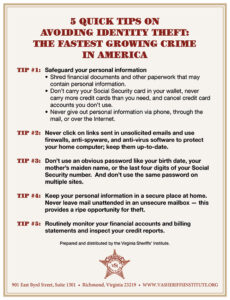 5 quick tips on avoiding the fastest growing crime in america